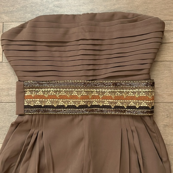 Nikita Mhaisalkar brown jumpsuit with beaded belt anthropologie - Picture 3 of 6